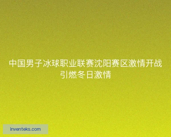 中国男子冰球职业联赛沈阳赛区激情开战引燃冬日激情